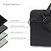 HSEOK Laptop Shoulder Bag Sleeve Briefcase, Denim Fabric Carry Case Cover for 12.9 iPad Pro / 13-13.3 Inch Laptop / Notebook Computer / MacBook Air / MacBook Pro, Black