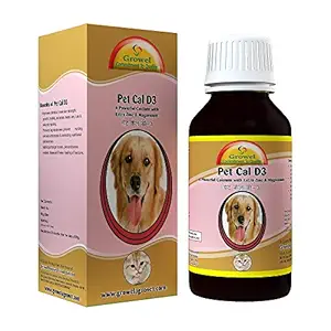 Growel Pet Cal D3 - Calcium for Dog - Dog Supplements - (200 Ml.)