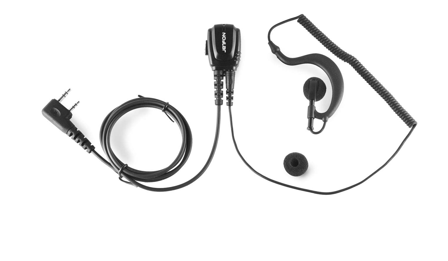 JETFON Kenwood Micro-Ergonomic Headset 2 Pins + Earpiece Hook