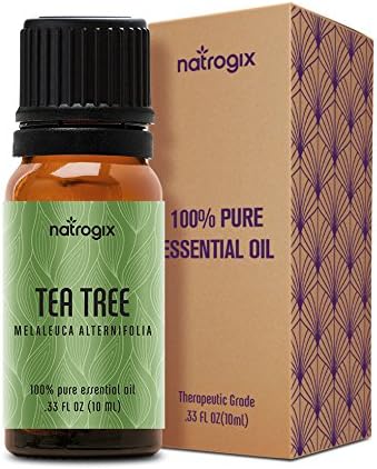 Tea Tree Essential Oil by Natrogix - 100% Pure Therapeutic Grade Aromatherapy Tea Tree Oil GC/MS Certified - 10ml w/ Free Recipe E-Book