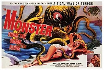 Amazon Com Monster From The Ocean Floor Poster Movie 27 X