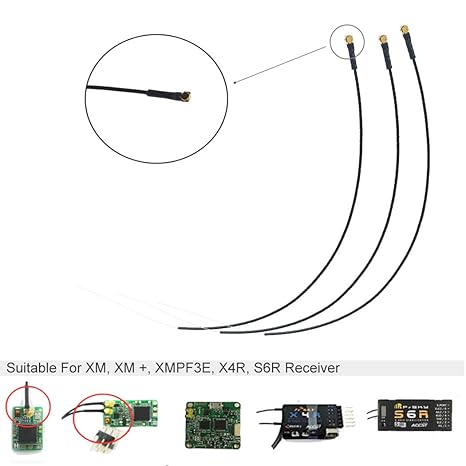 Fansport 10PCS EmpfäNgerantenne Kompatibel Mit Frsky X4RSB X4R S6R XM XM + EmpfäNger
