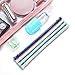 Silicone Straw Reusable Silicone Drinking Straws, Flexible Straws Long Foldable Durable Drinking Tube for 20 oz Tumblers RTIC/Yeti -BPA Free (4 PCS+ 1 Cleaning Brush + 1 Portable Carrying Case)