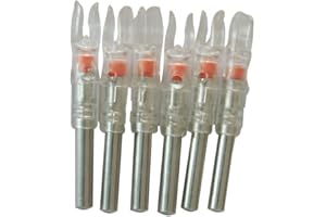 Jiexi Hwyp Automatically Lighted Led Nocks for Inner Diameter 6.3 mm Compound Bow Arrows GT Size Pack of 6 (red)