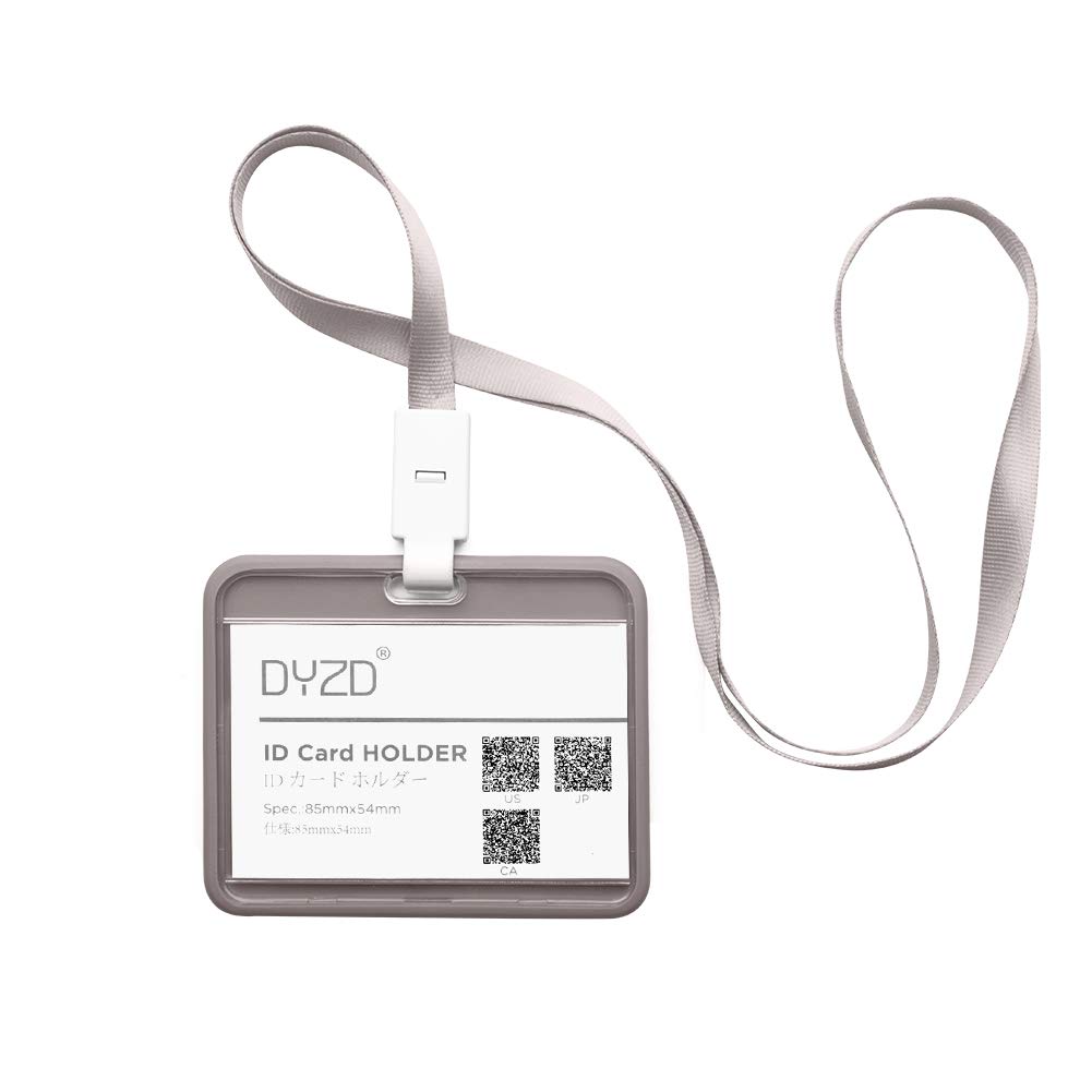 DYZD Pack of 6 Waterproof Badge Holders ID Holders with Lanyards Soft Rubber IC