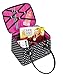 Creative Options 700-361 Crafter's Tapered Tote, Black with White Dots and Magenta Interior