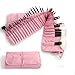 Vander 32pcs Makeup Brushes Set Foundation EyeShadow Powder Makeup Brush Tools + Pouch Bag Case (Pink)