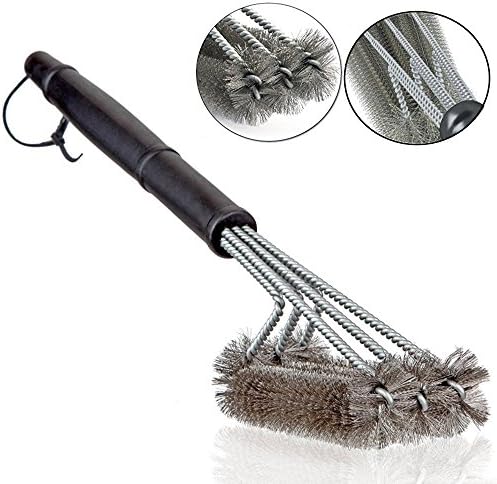 Silcony - Amazing 18" Stainless Steel BBQ Grill Brush 3 in 1, Stylish, Sturdy, Durable &amp; Effective, Bristles Made of Steel Woven Wires - Perfect for all types of Grills, Oven and BBQ lovers.