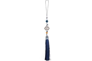 uxcell Pendants with Tassels, Navy Blue Classic Bells Tassel Pendant 1pcs 19cm/7.48" DIY Craft Home Fringe Strap Hang Decorat