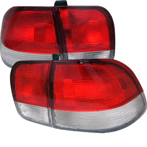 Spyder Honda Civic 96-98 4Dr Tail Lights - Red Clear