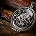 KS-KSP063, Men's Half Hunter Hand Wind Mechanical Pocket Watch
