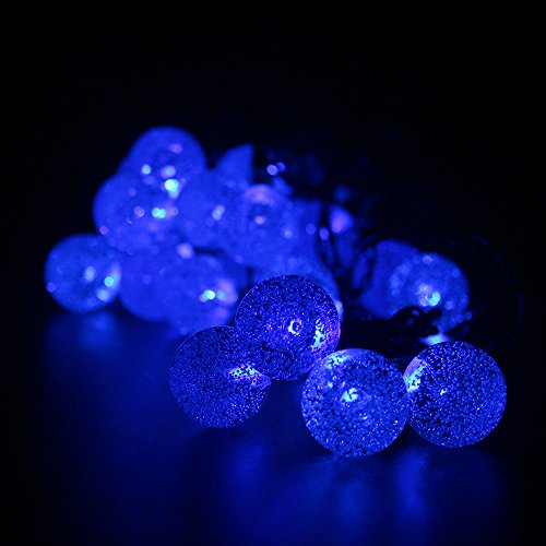 Hueliv outdoor solar led string lights, 6m(20ft) 30leds crystal b…