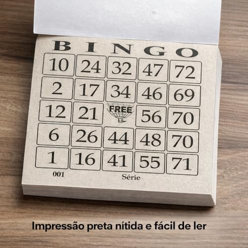 Mega Bloco Bingo Laranja 100 Folhas 1500 Combinações para Jogos | Premium
