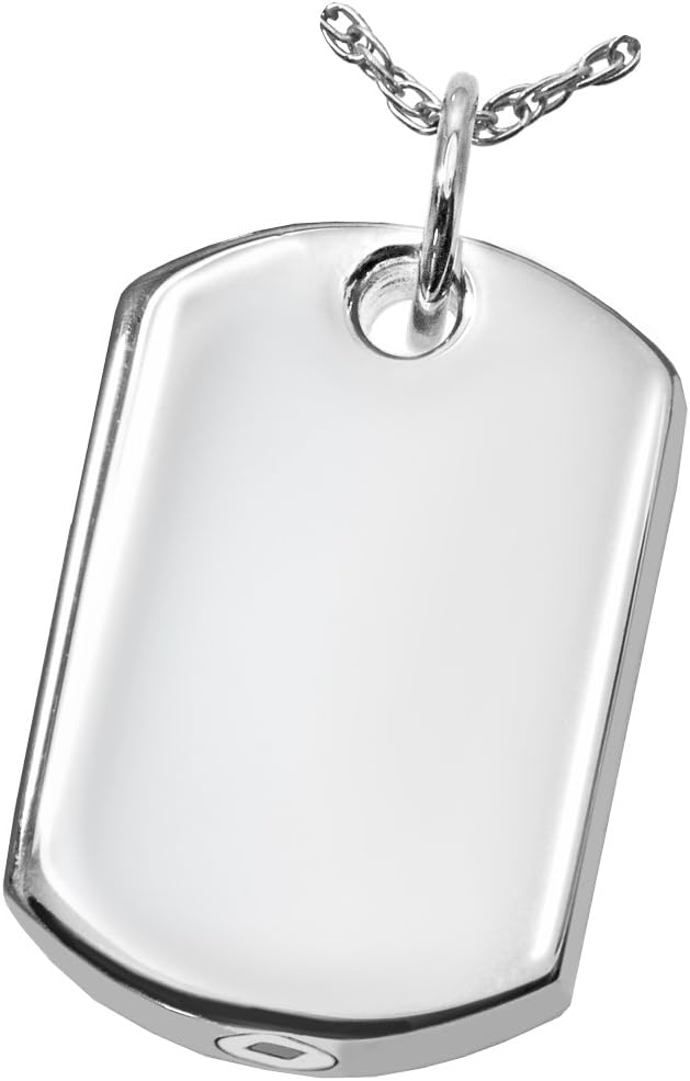 platinum dog tag chain