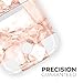 Apple AirPods Skin Kit - Rose Pink Marble & Digital Gold Frosted Foil V8 - Design Skinz Minimal Protective Decal Wrap
