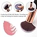Qivange Makeup Brushes, Vegan Face Blending Brush Powder Liquid Foundation Eye Shadow Labeled Kabuki Brush(Black with Rose Gold, 10 Pieces)