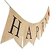 Burlap Happy Fathers Day Banner | Rustic Fathers Day Party Decorations | Fathers Day Family Photo Prop Celebration Gift