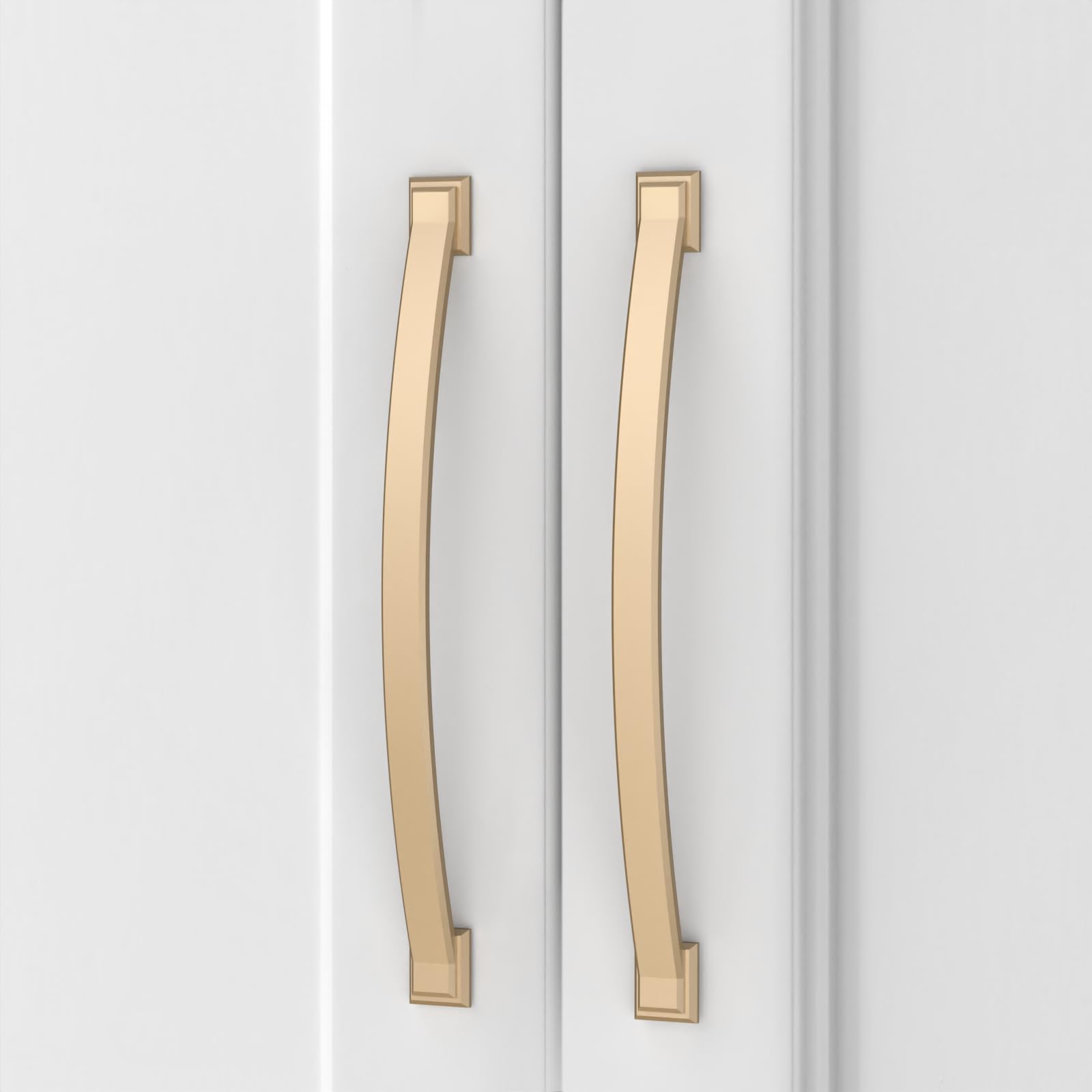 Asidrama 10 Pack 7.5 Inch(192mm) Champagne Gold Cabinet pulls Kitchen Cabinet Handles, Cabinet Pulls Kitchen Cabinet Hardware for Cupboard Drawer Pulls Image