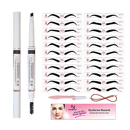 Eyebrow Stencils & Eyebrow Pencil, 30 Eyebrow Shaper Kit, Reus... 51gZj0jZTgL