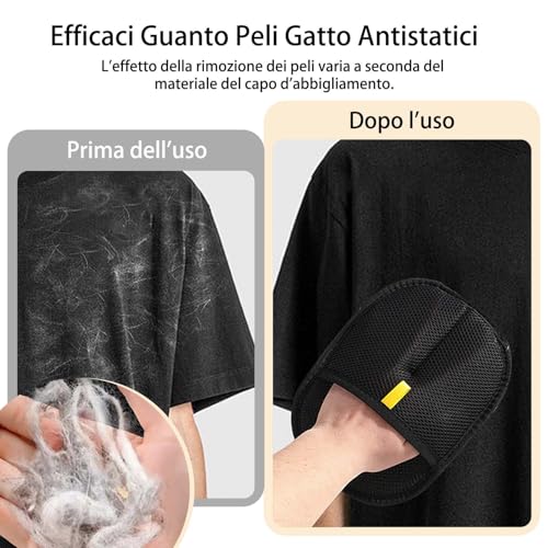 2 x Cat Hair Glove, Dog Hair Glove, Cat Brush for Sofa Rugs | For cleaning carpets and sofas