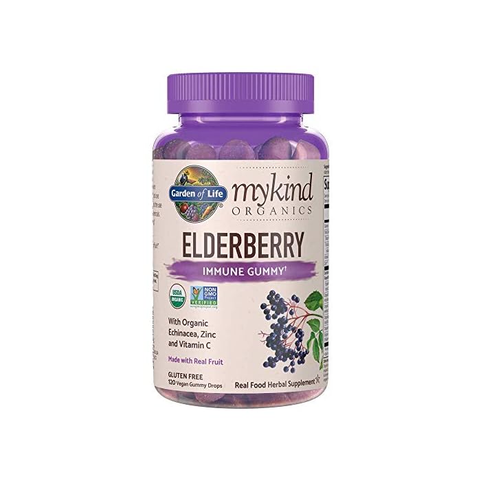 Garden of Life mykind Organics Elderberry Gummies for Adults & Kids - Immune Support Supplement with Organic Fruit…