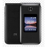 ZTE Cymbal 2 (8GB+64GB SD Card) LTE 4G Unlocked Flip Phone, with 64GB SD Card, for Senior Easy Use - Black (Renewed)