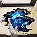 SMYTShop 3D Dolphin in The Ocean Floor/Wall Sticker Removable Mural Decals Vinyl Art Living Room Decors 23.6