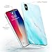TNSO ESR Marble Slim Soft Case for iPhone X, Flexible TPU Marble Pattern Cover for Apple iPhone 5.8 inch (2017 Release only) (Light Blue Sierra)