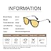 Mens Womens Classic Retro Polarized Night Vision Yellow Driving Glasses Anti-glare Rain Day Sun Glasses
