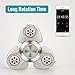 Dacra For UFO Tri-Spinner Silver Fidget Time Killer Focus ADHD EDC Toy With Beautiful Look and Great for Deep Thought & Anxiety Relief, Smaller Friction and Stable Bearing