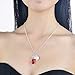 Simulated Birthstone Necklace Swarovski Elements Crystal Teardrop Pendant Jewelry for Women