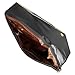 b.m.c BMC Fashionably Chic Noir Black Faux Leather Gold Metal Accent Envelope Style Statement Clutch