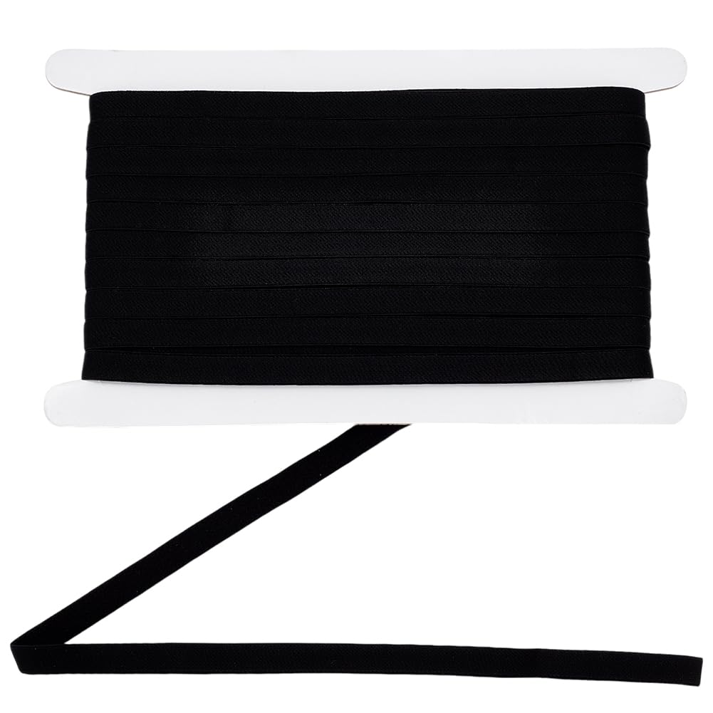 MAYJOYDIY 10m Black Bra Strap Elastic Trim 10mm Plush Nylon Spandex Bra Elastic Strap Shoulder Strap Trim for Bra Straps Lingerie Making Underwear Sewing