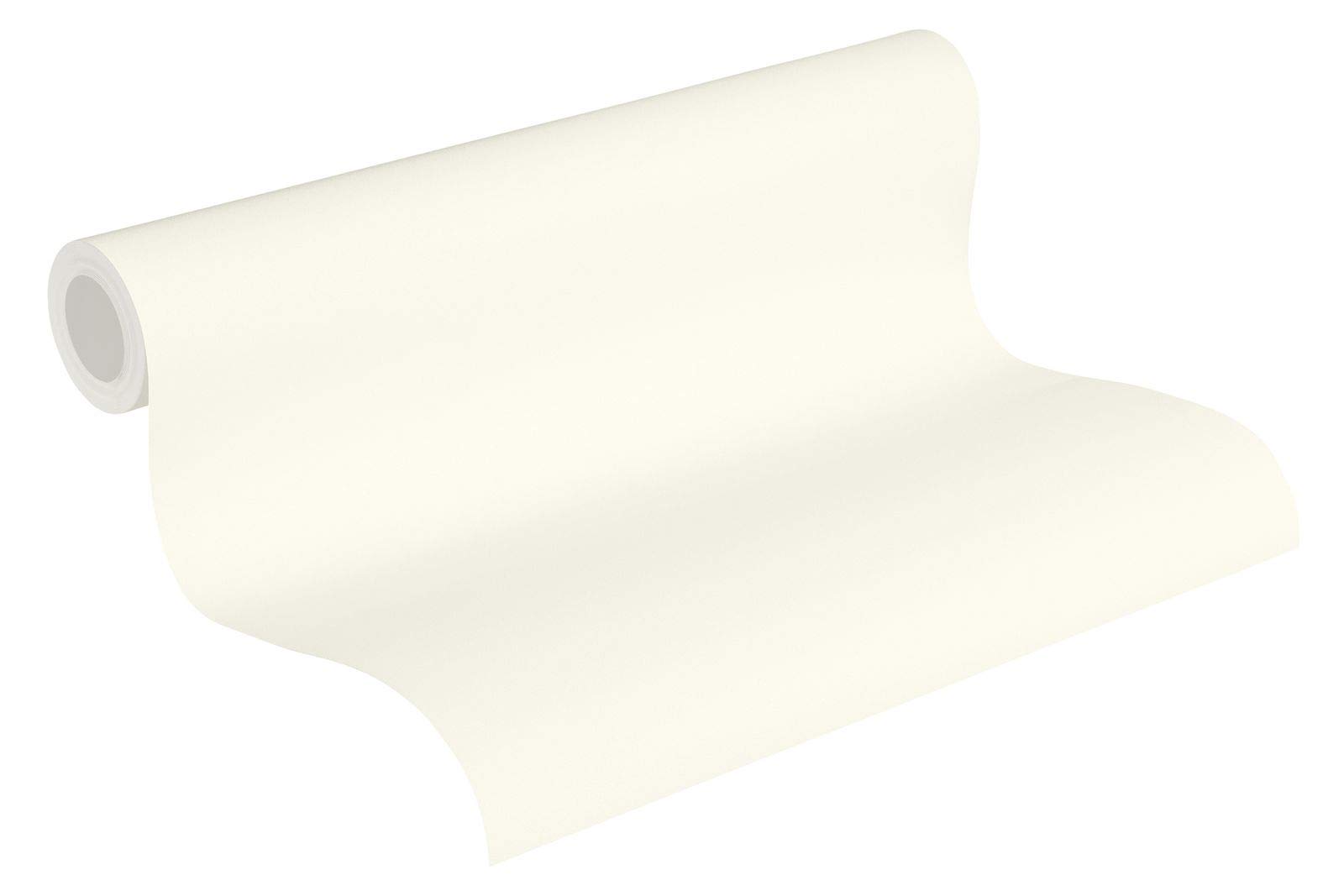 Livingwalls Plain Wallpaper Metropolitan Stories Non-Woven Lizzy - London 10.05 m x 0.53 m White Made in Germany 368991 36899-1