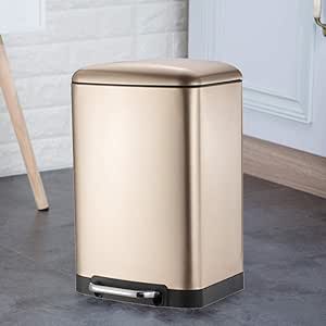 CHIXIANG Papelera de Cocina Papelera de Acero Inoxidable Bote de Basura