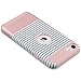 ULAK Case for iPod Touch 5 & 6, Slim Fit Dual Layer Hybrid Protective Case Hard Cover for Apple iPod Touch 5 6th Generation(Minimal Rose Gold Stripes)