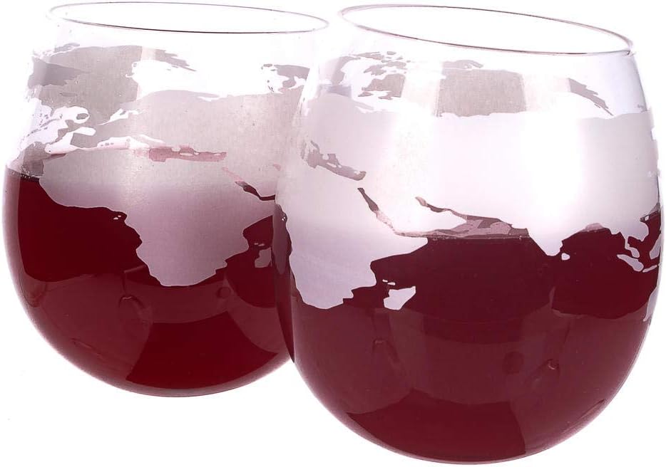 Jeray Globe Rocker Glasses Whisky Brandy Cognac Round Bottom Drinkware, Transparent