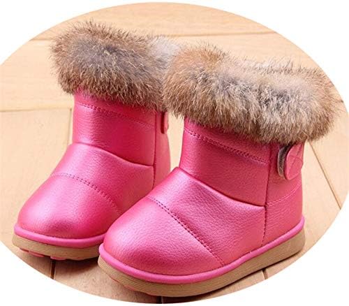 Endand Winter Plush Baby Girls Snow Boots Warm Shoes Pu Leather Flat Baby Toddler Shoes Outdoor Girls Kids Shoe