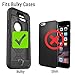 Turtleback Belt Case for iPhone 6s Fits w/OB Defender or Bulky Cases, Black Vertical Holster Leather Pouch with Heavy Duty Rotating Ratcheting Belt Clip