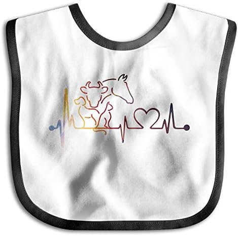 Cute Dog Cat Horse Heartbeat Baby Burp Cloths For Boys And Girls 100% Organic Cotton,Thick,Soft And Premium Absorbent Towels, For Newborns Gift.