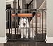 Carlson Home Design Extra Wide Walk Thru Pet Gate with Small Pet Door, Includes D&eacute;cor Hardwood, 4-Inch Extension Kit, 4-Inch Extension Kit, 4 Pack of Pressure Mount Kit and 4 Pack of Wall Mount Kit primary