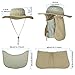 SHINE HAI Fishing Hat, Fashion Outdoor 360° Protection UPF 50+ Summer Sun Cap, with Removable Neck & Face Flap Cover, UPF 50+ Cap for Men and Women, Khaki