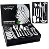 48-Piece-Cutlery-Set-with-Serving-Utensils-Elegant-Life-Stainless-Steel-Flatware-Silverware-Set-for-8-Tableware-Eating-Utensils-Dishwasher-Safe 48-Piece Cutlery Set with Serving Utensils, Elegant Life Stainless Steel Flatware Silverware Set for 8, Tableware Eating Utensils, Dishwasher Safe