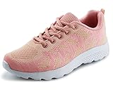 Jabasic Women's Breathable Knit Sports Running Shoes Casual Walking Sneaker