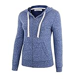 Vetemin Women Basic Soft Zip Up Terry Long Sleeve Pocket Hoodies Sweater Jacket