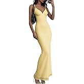 Women Sexy Spaghetti Strap Maxi Dress V Neck Lace Trim Mesh Night Club Party Bodycon Long Dress