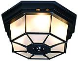 Heath Zenith HZ-4300-BK-B 360-Degree Motion-Activated Octagonal Ceiling Light, Black (Tools &amp; Home Improvement)