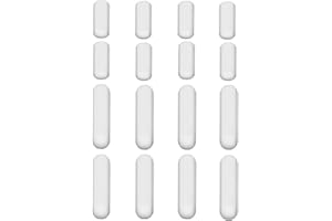 NUCUCINA 16 PCS PTFE Magnetic Stirring Bar Set - Laboratory Stirrer Mixer Bar - Stir Plate Magnet Bar Rod Stick - Spinning Spin Mixing Bar for Lab (8 Big + 8 Small)