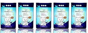 NeatyKitty Non Scented Clumping Cat Litter-5 kg (Pack of 5)