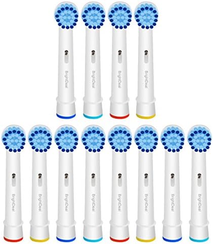 Brightdeal Brush Heads Replacement for Oral B/Braun 3D Excel (12 Count)